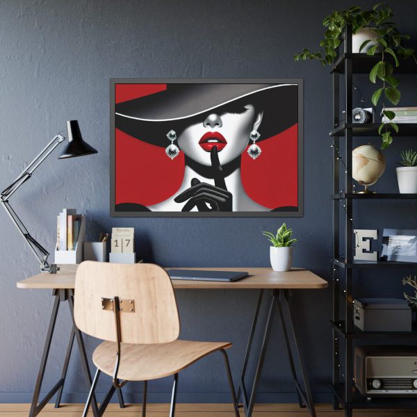 2348745396721806245_2048.jpeg The woman With Large Black Hat Framed Poster