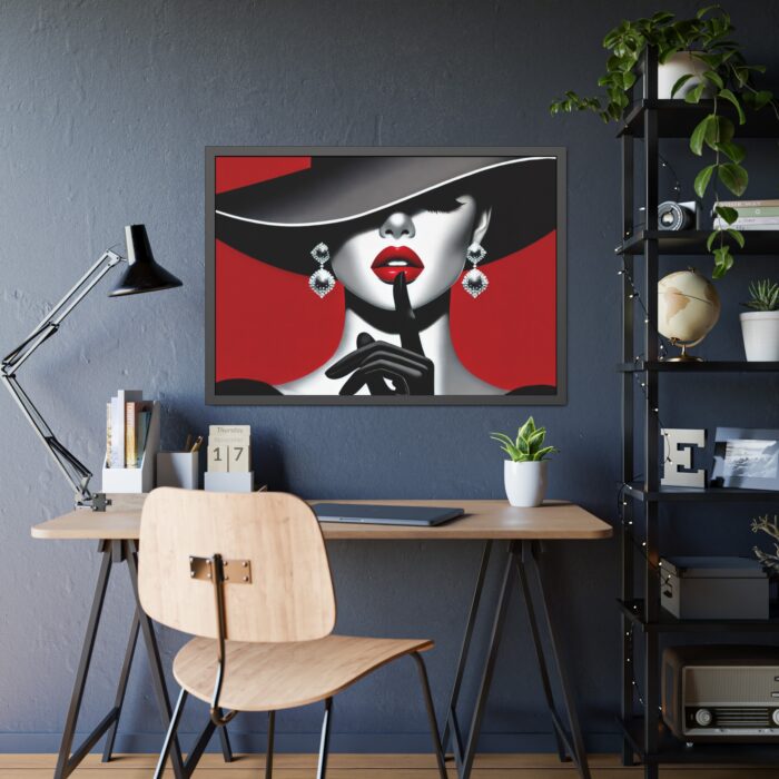 The woman With Large Black Hat Framed Poster - Image 3