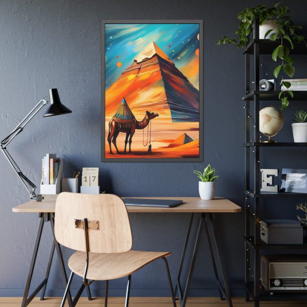 2358035980763112655_2048.jpeg Camel and Pyramid Framed Poster
