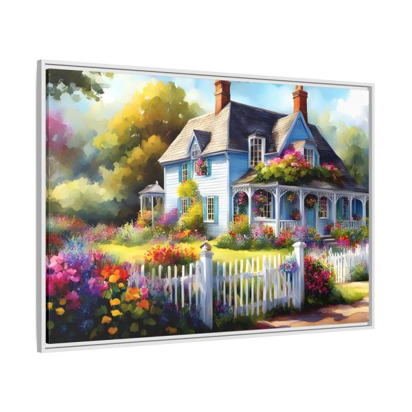 2390379365549184408_2048.jpeg Cottage With Flower Garden Framed Canvas