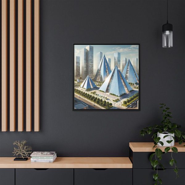 2418259877480453009_2048.jpeg Modern Pyramids in Contemporary Setting Framed Canvas