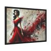 2458243282513709118_2048.jpeg Stylized Woman in Flowing Red Dress Framed Poster