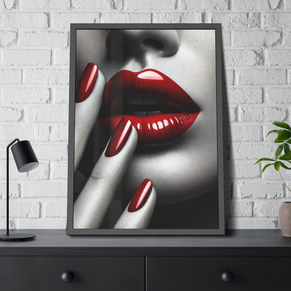 2480225791450246874_2048.jpeg High-Contrast Close-Up of Woman's Face Framed Poster