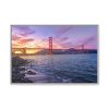 Sunset Over Golden Gate Bridge Framed Canvas