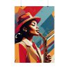 2708623481730099990_2048.jpeg Beautiful Black Woman Jazz Musician Poster