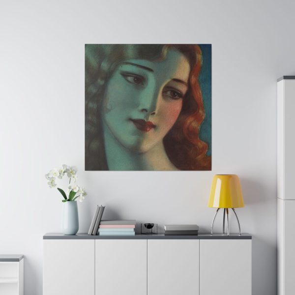 Head of Girl With Long Blonde Hair Standard Canvas