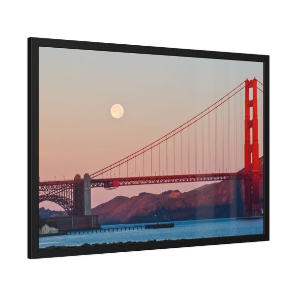 296029307466945131_2048-1.jpeg Full Moon Over Golden Gate Bridge Framed Poster