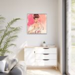 Female Glamour Face Framed Canvas - Image 11