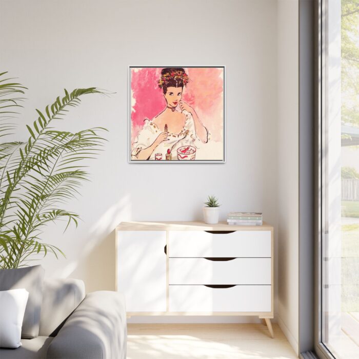 Female Glamour Face Framed Canvas - Image 11