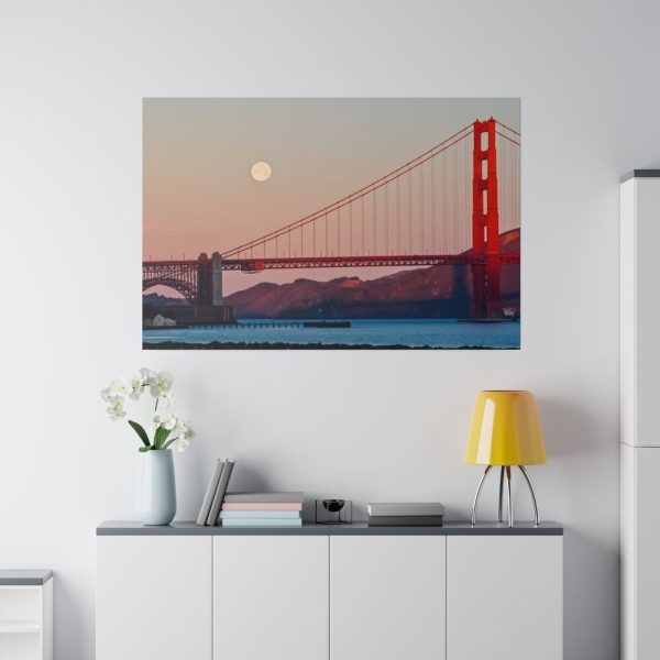3105059078265470960_2048.jpeg Full Moon Over Golden Gate Bridge Standard Canvas