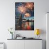 Brooklyn Bridge NYC Fireworks Standard Canvas