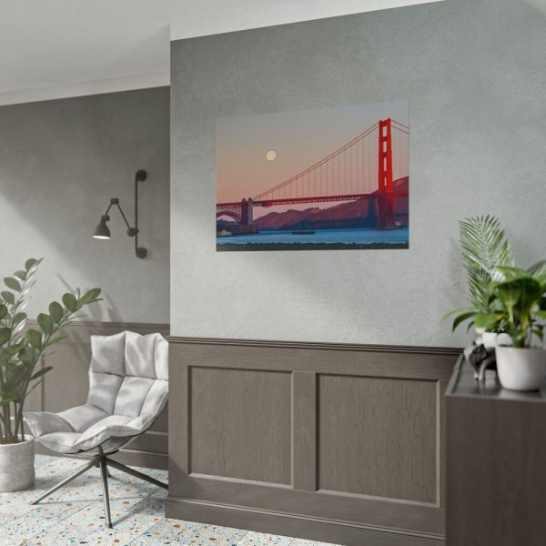 3188096412793091245_2048.jpeg Full Moon Over Golden Gate Bridge Poster
