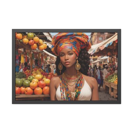 Marketplace With Fruit Stalls II Framed Poster