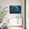 Steam Locomotive On A Bridge Framed Canvas