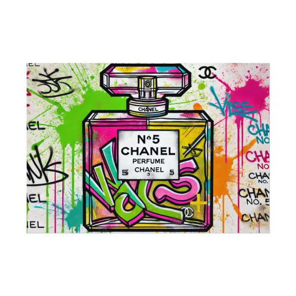 3330627190873613001_2048.jpeg Graffiti-Style Artwork of Chanel No. 5 Perfume Bottle Poster