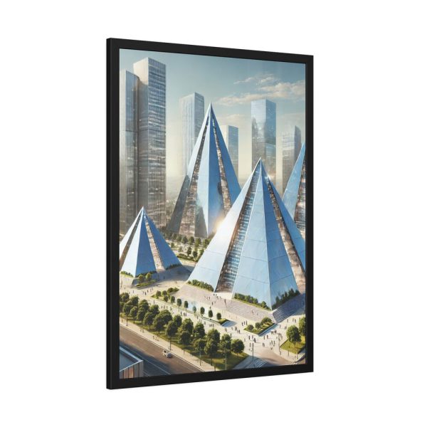 3360989968492744865_2048.jpeg Modern Pyramids in Contemporary Setting Framed Poster