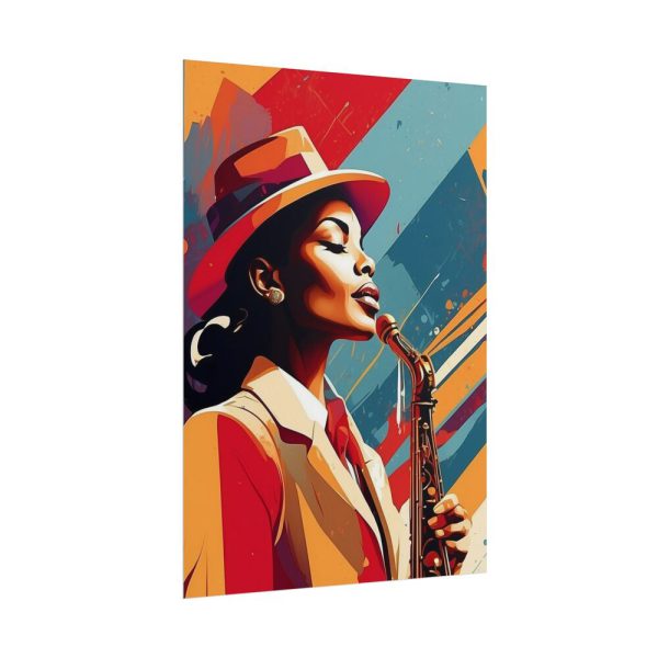 3426785390622739170_2048.jpeg Beautiful Black Woman Jazz Musician Poster