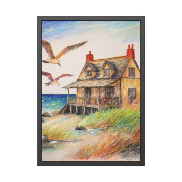 3513989609396341074_2048.jpeg Summer Seaside Cottage Framed Poster