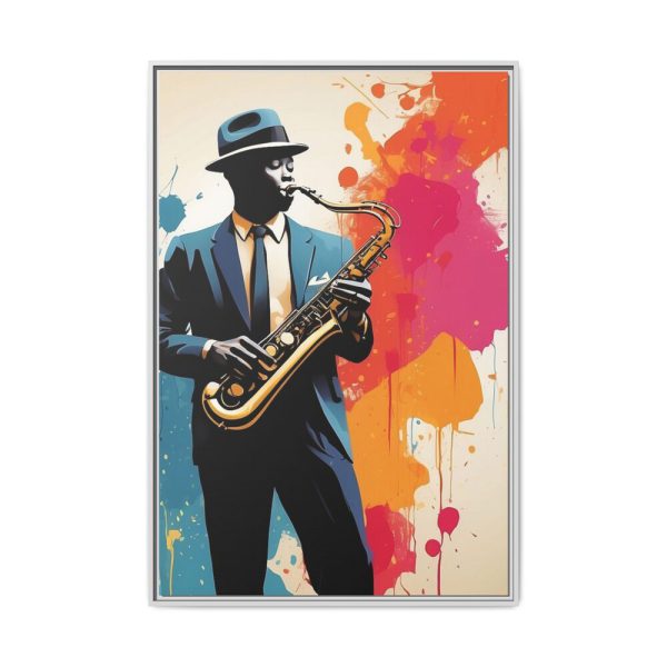355934865559812829_2048.jpeg Abstract Saxophone Jazz Player Art Framed Canvas