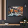 Autumn Bridge Art II Framed Canvas