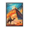 3841367798872308511_2048.jpeg Camel and Pyramid Framed Poster