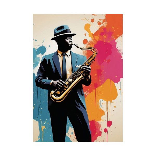 385423390030480765_2048.jpeg Abstract Saxophone Jazz Player Art Poster
