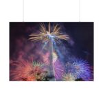 Fireworks at Eiffel Tower Poster - Image 2