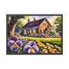 Pansy Cottage Framed Poster