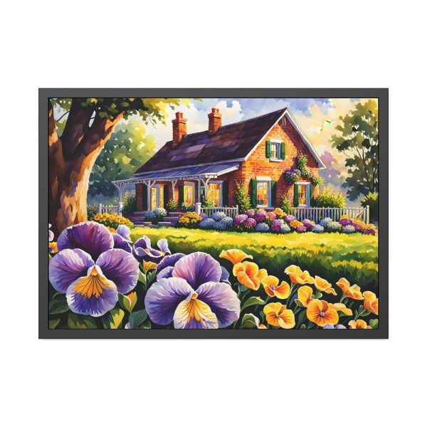 Pansy Cottage Framed Poster