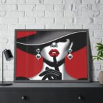 The woman With Large Black Hat Framed Poster - Image 8