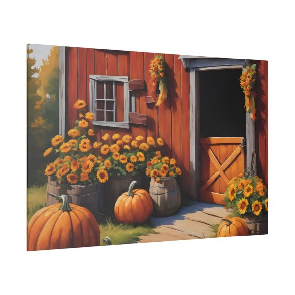 4046321797546423948_2048.jpeg Barn Pumpkin Flowers Autumn Standard Canvas