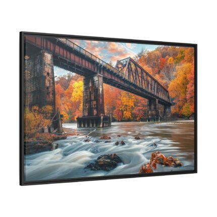 Autumn Bridge Art II Framed Canvas