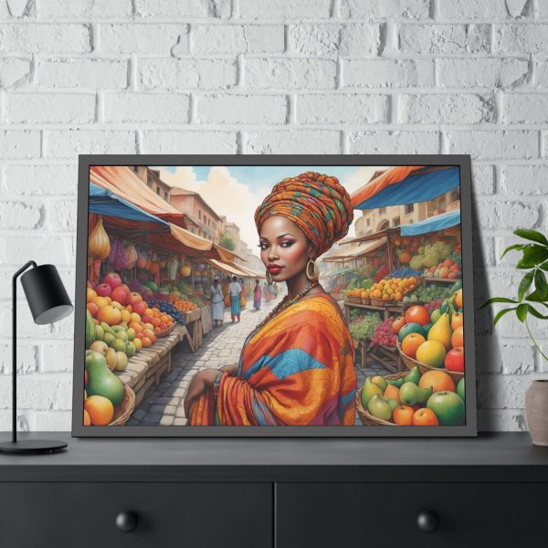 Marketplace With Fruit Stalls I Framed Poster