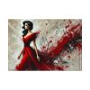 4188117612174930933_2048.jpeg Stylized Woman in Flowing Red Dress Poster