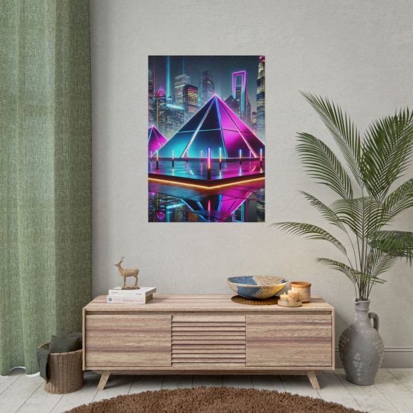41979297670675603_2048.jpeg Pyramids Illuminated by Neon Lights Poster