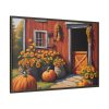 4270054429972177328_2048.jpeg Barn Pumpkin Flowers Autumn Framed Canvas