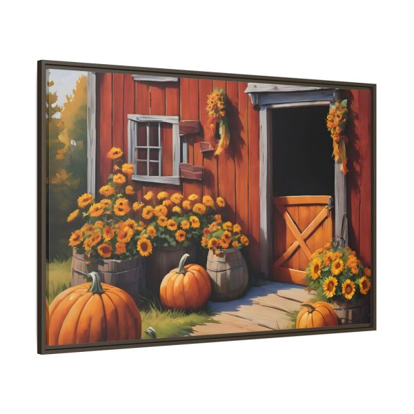 4270054429972177328_2048.jpeg Barn Pumpkin Flowers Autumn Framed Canvas