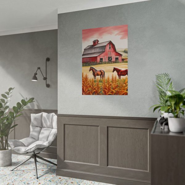 4340223736302070135_2048.jpeg Farm Barn With Horse Poster