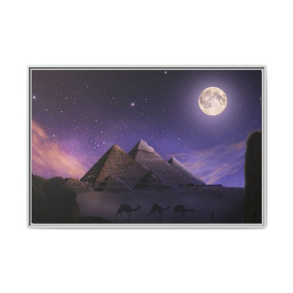 4372270074665148770_2048.jpeg Bedouin Near the Pyramids Framed Canvas