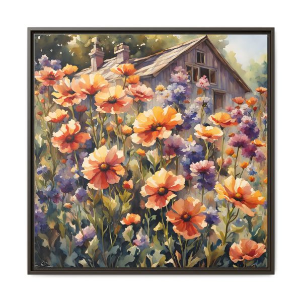 4504079248840363418_2048.jpeg Cottage With Meadow Flowers Framed Canvas