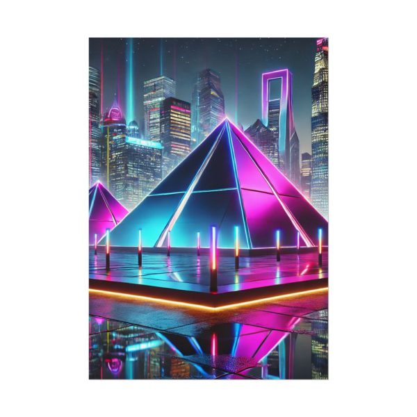 4588103774159679154_2048.jpeg Pyramids Illuminated by Neon Lights Poster