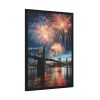 4684138794893583122_2048-1.jpeg Brooklyn Bridge NYC Fireworks Framed Poster