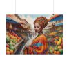 Marketplace With Fruit Stalls I Poster