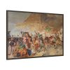 Battle Pyramids Framed Canvas