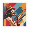 Beautiful Black Woman Jazz Musician Standard Canvas