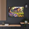 Pansy Cottage Framed Canvas