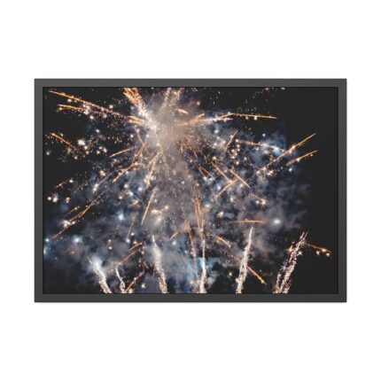 Fireworks for New Year Framed Poster