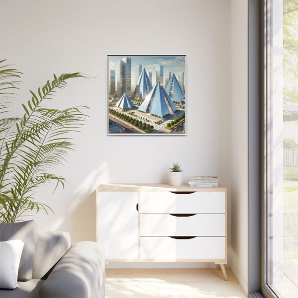 4898028674892393906_2048.jpeg Modern Pyramids in Contemporary Setting Framed Canvas