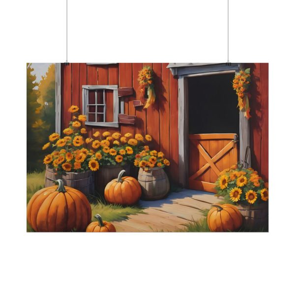 4921703192029303161_2048.jpeg Barn Pumpkin Flowers Autumn Poster