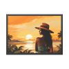 Beautiful Vintage Woman Beach Art Framed Poster